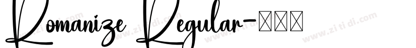 Romanize Regular字体转换